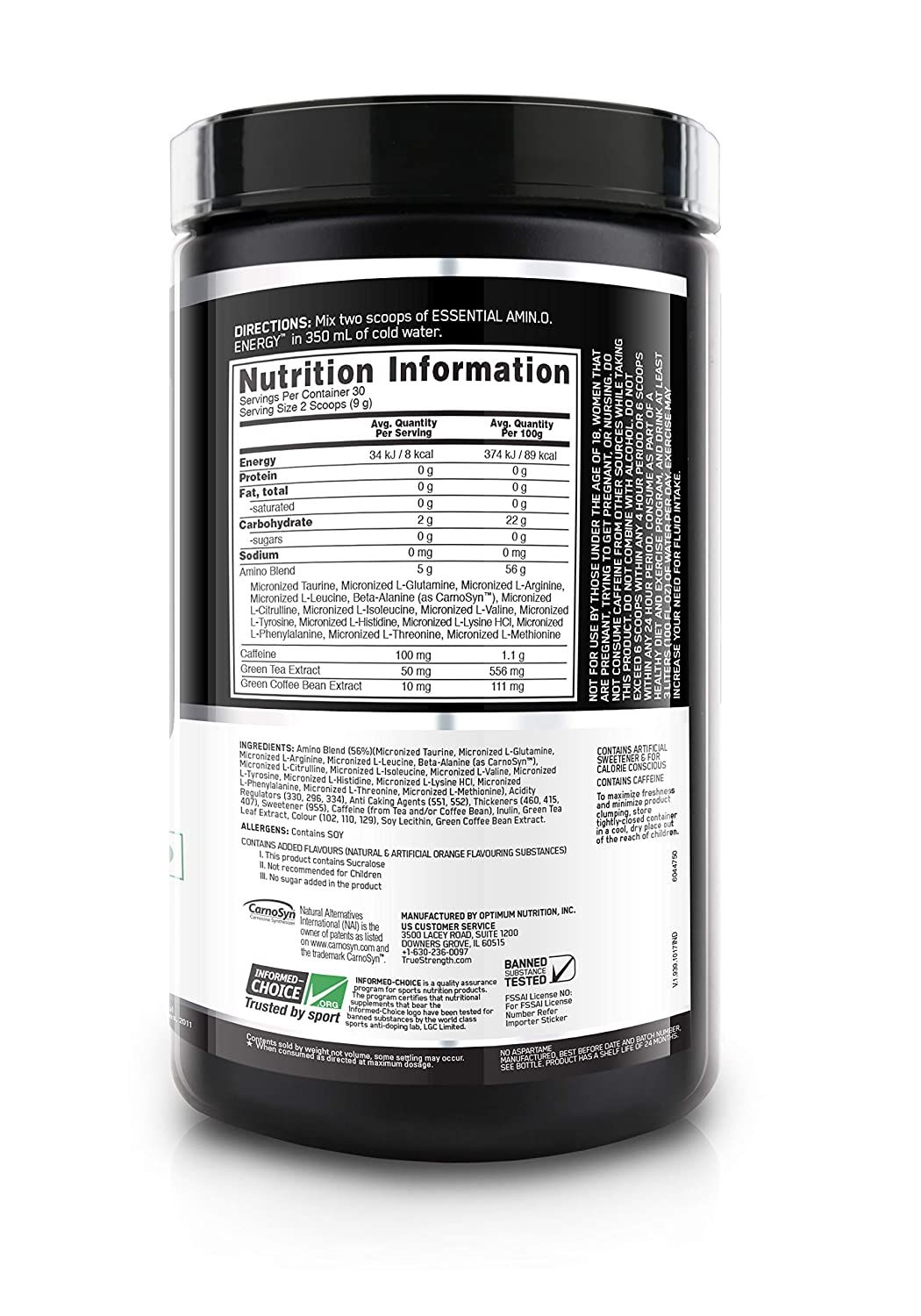 Optimum Nutrition Amino Energy 30 servings - Optimum Nutrition -