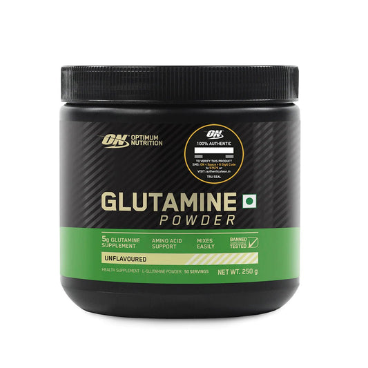 Optimum Nutrition L-Glutamine 250gm - Optimum Nutrition -