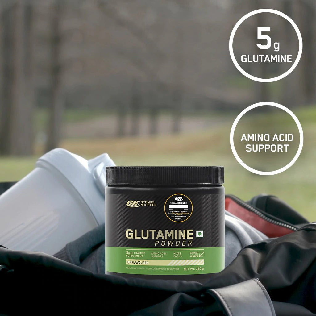 Optimum Nutrition L-Glutamine 250gm - Optimum Nutrition -