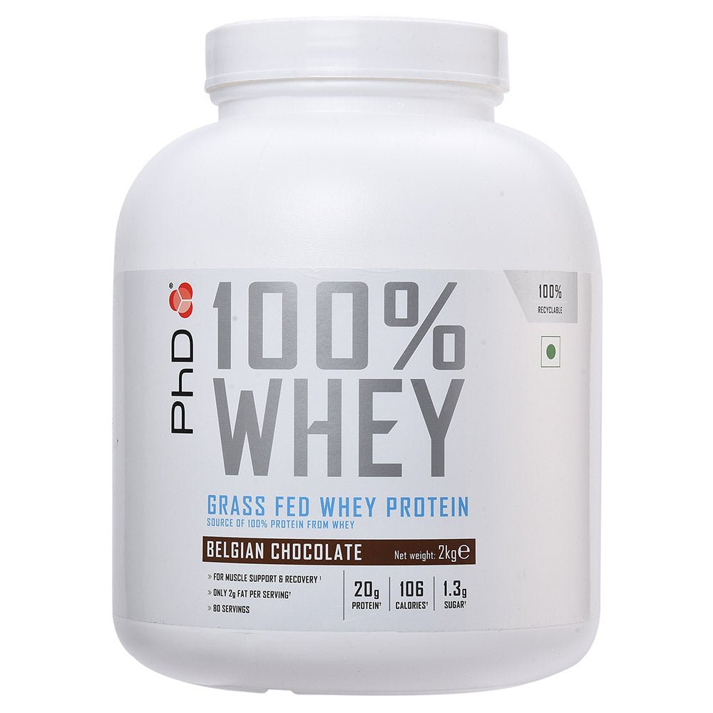 PhD Nutrition 100% Whey Protein Grass Fed, 2 kg - PhD Nutrition -