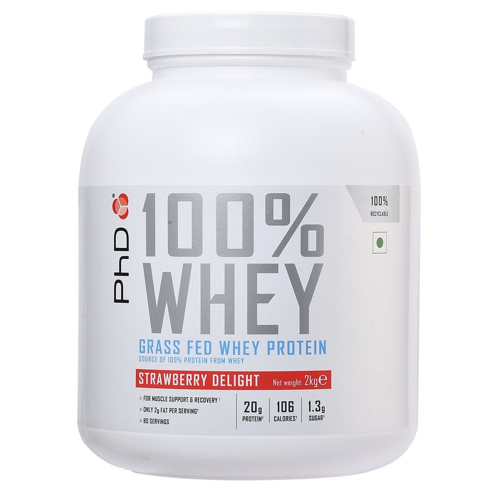 PhD Nutrition 100% Whey Protein Grass Fed, 2 kg - PhD Nutrition -