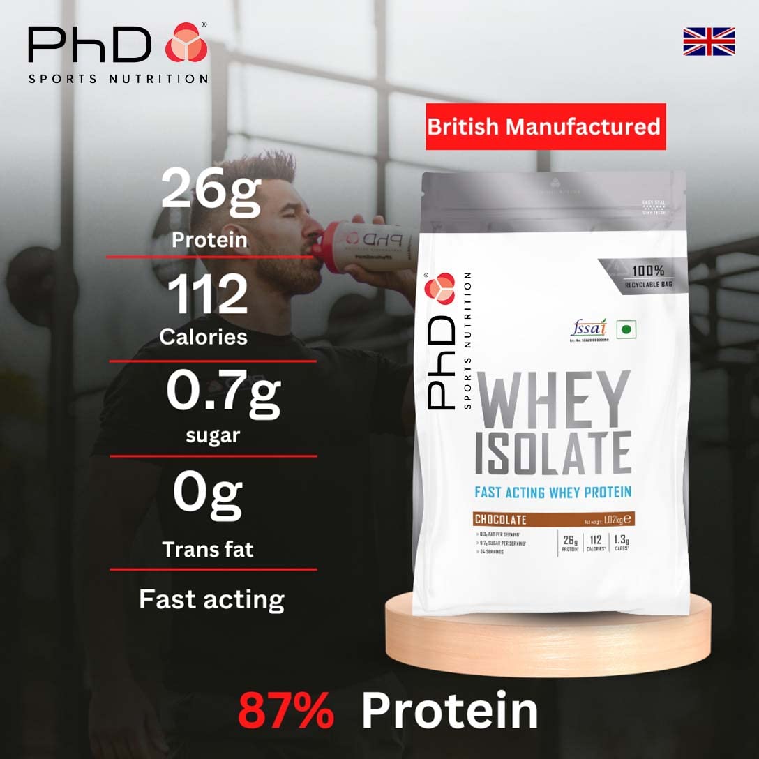 PhD Nutrition 100% Whey Isolate, 2.01 kg - PhD Nutrition -