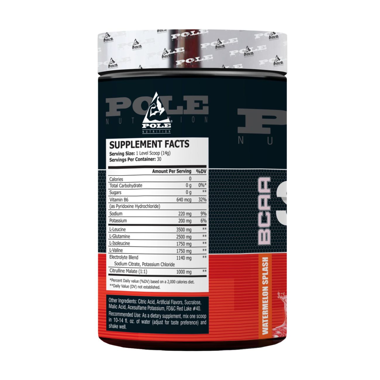 Pole Nutrition BCAA Stroke, 30 servings Supplement Facts