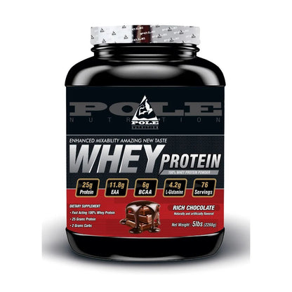 Pole Nutrition 100% Whey Protein Powder 5lbs - Pole Nutrition - PoleWhey5lb_choc