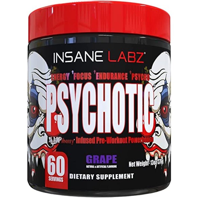 Insane Labs Psychotic Pre-workout | 60 Servings - Insane Labz - Psych_60_Grape