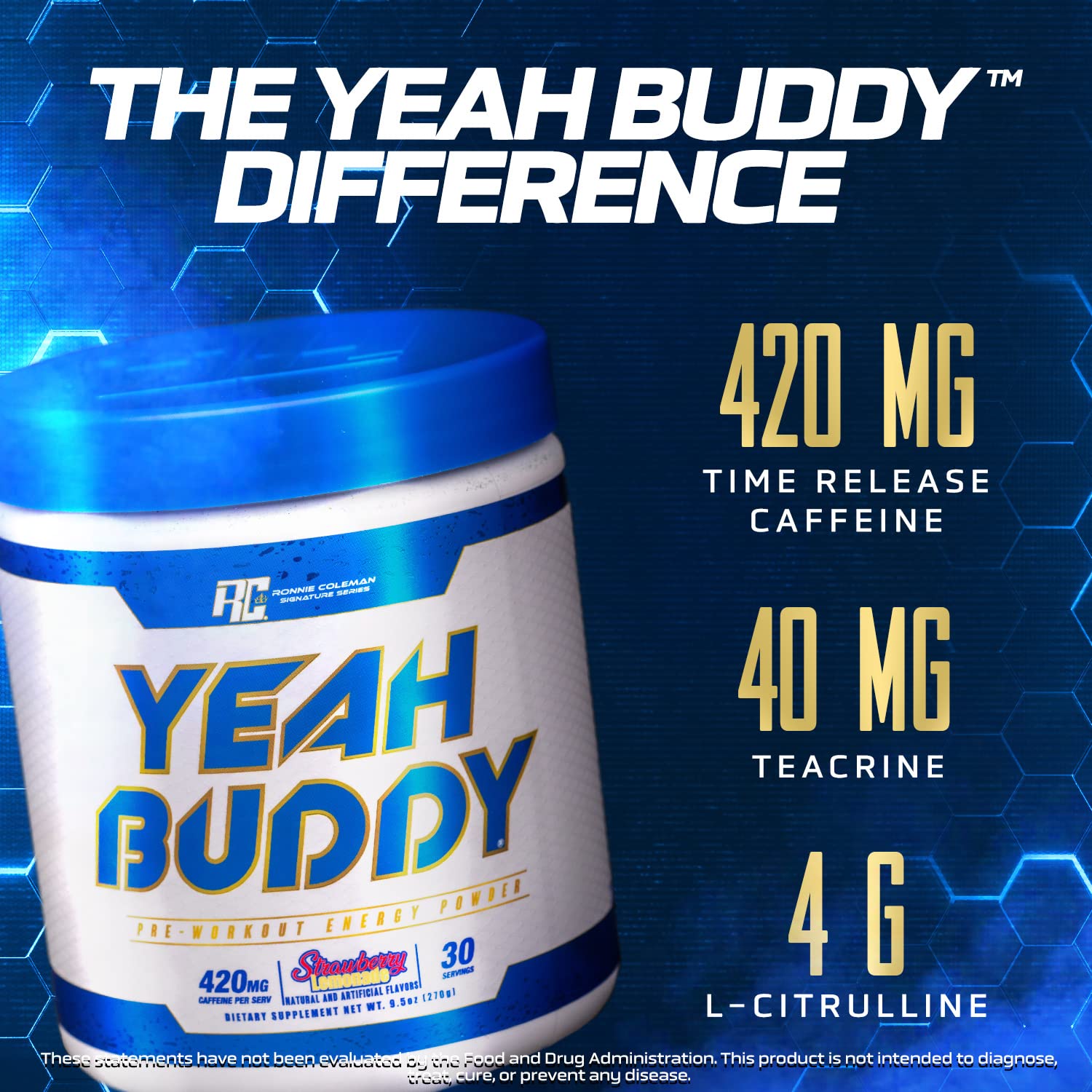 Ronnie Coleman Yeah Buddy Pre workout Powder 30 servings