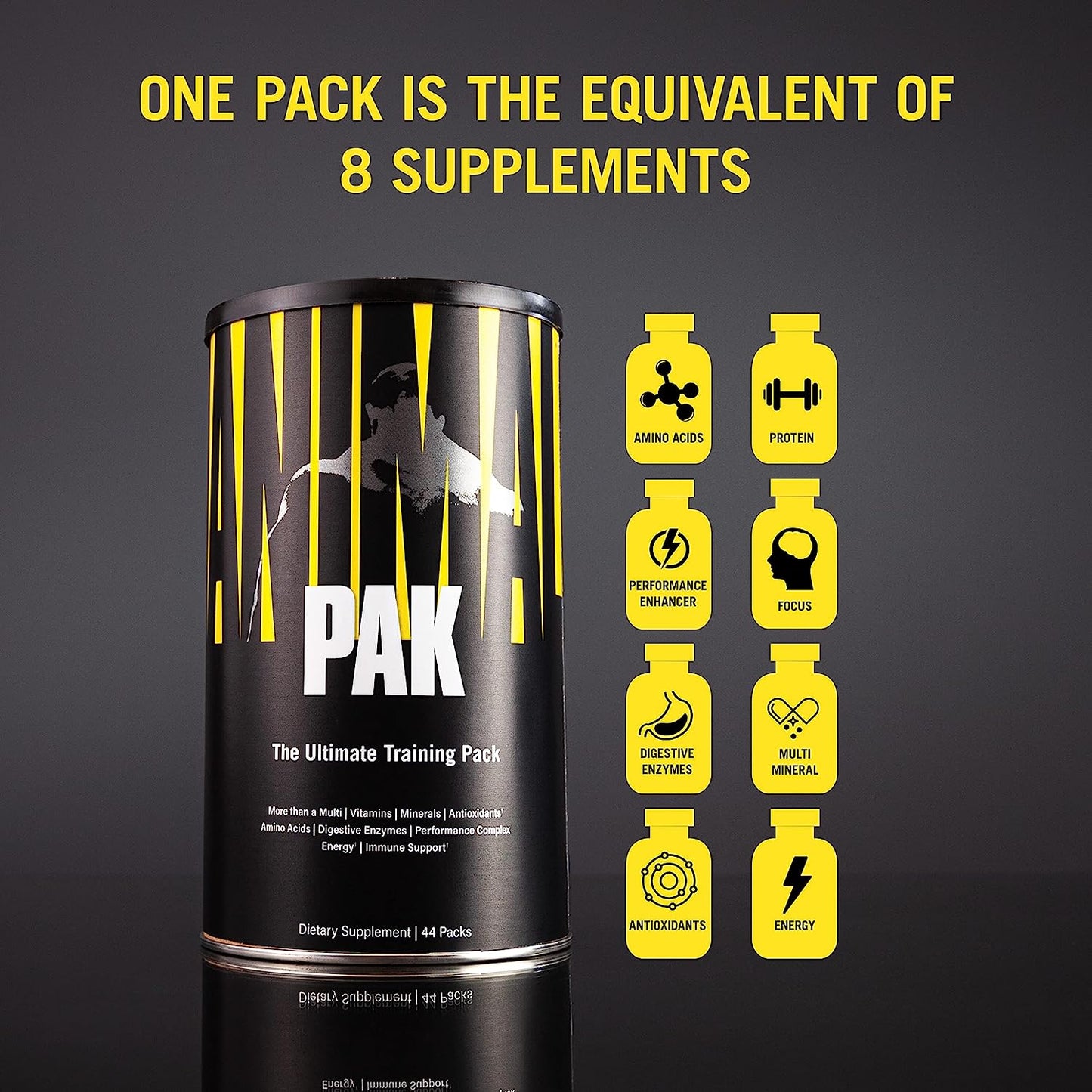 Universal Nutrition Animal Pak, 44 packs, Sports Nutrition Performance Multivitamin For Women & Men